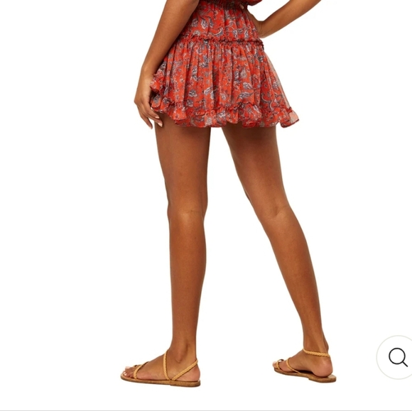 New MISA LOS ANGELES Marion Paisley Ruffle Miniskirt - Picture 4 of 9
